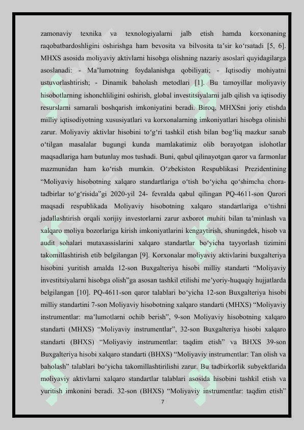 MOLIYAVIY AKTIVLAR(UzAuto Motors AJ MISOLIDA ) 7