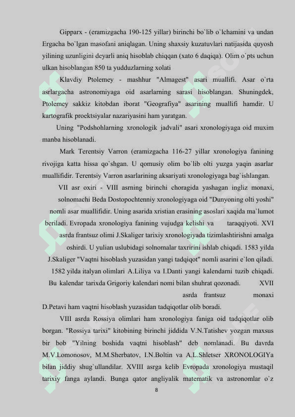 Tarix darslarida xronologik ko'nikmalarni shakllantirish usullari kur ishi.doc 8