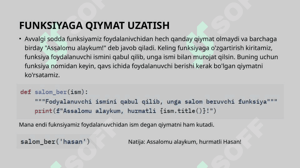 Python-da funksiyalar va modullar: yaratish va ishlatish 6