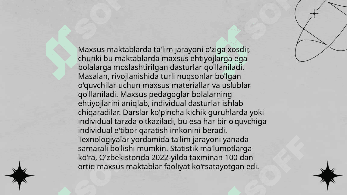 Ta'limni differensiyalashtirish muammolari va maxsus maktablar faoliyati. O'quvchilar bilimini baholash mezonlari 4