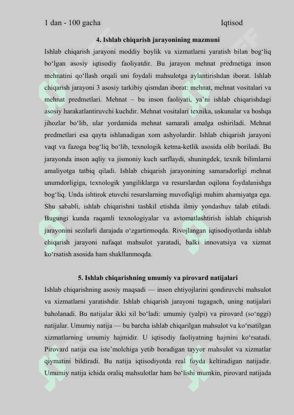 Iqtisodiyot  Yakuniy Davlat Attestatsiya Sinovi Savollari va Javoblari    IQTISODIYOT  TA’LIM YO‘NALISHI  FANIDAN YAKUNIY DAVLAT ATTESTATSIYA SINOVI SAVOLLARI   Иқтисодиёт давлат аттестатсия синови саволлари ва жавоблари    JAVOBLARI 3