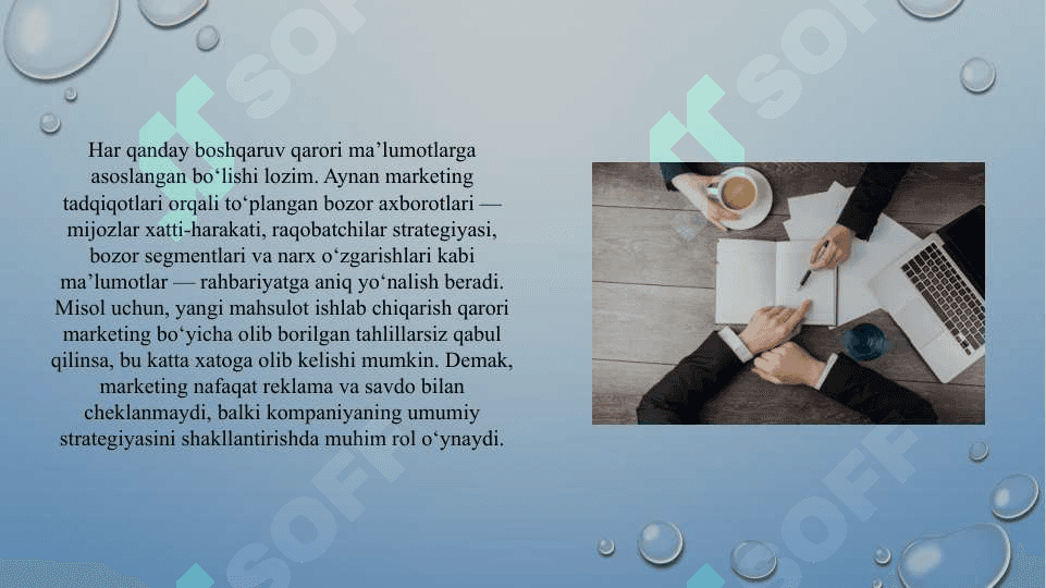 Biznesni boshqarishda marketingning o’rni 3