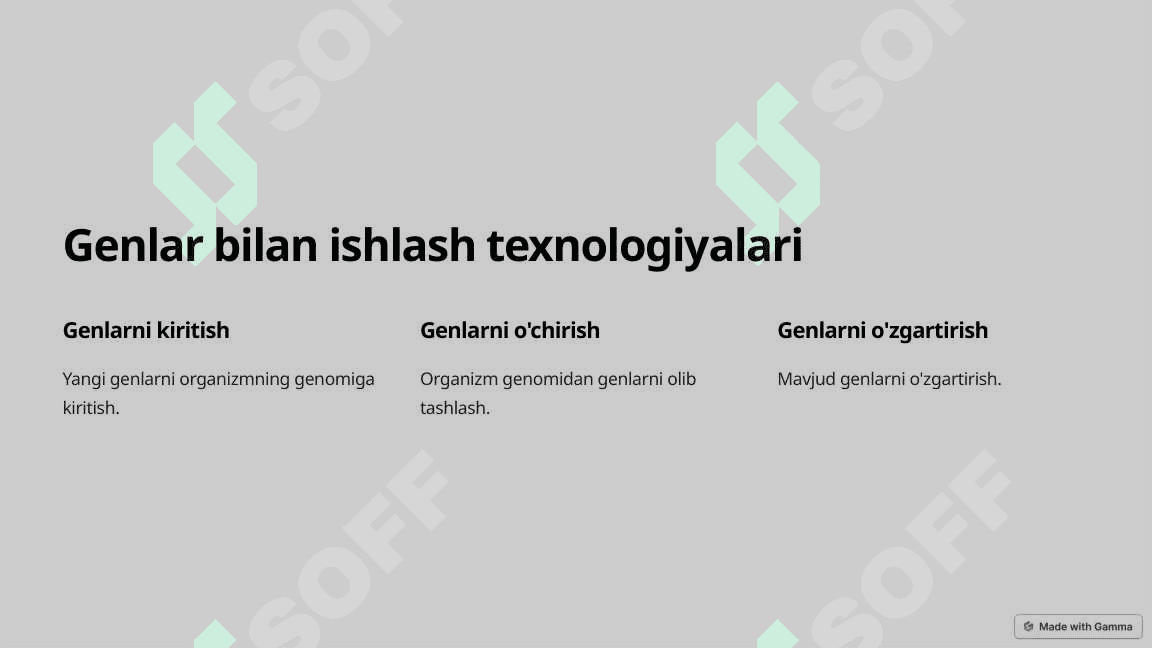 GMO mahsulotlari: Afzalliklari va kamchiliklari pptx 4