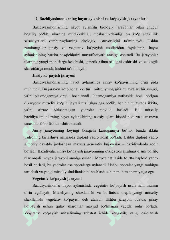 Bazidiyasimonlar vakillari, tarqalishi va xususiyatlari 7