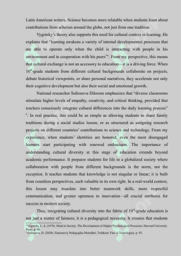 How diverse cultural perspectives can increase engagement and academic achievement for 10th grade students from various backgrounds 6