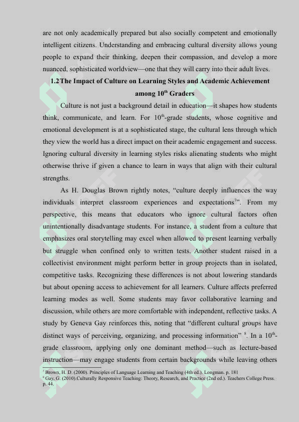 How diverse cultural perspectives can increase engagement and academic achievement for 10th grade students from various backgrounds 7