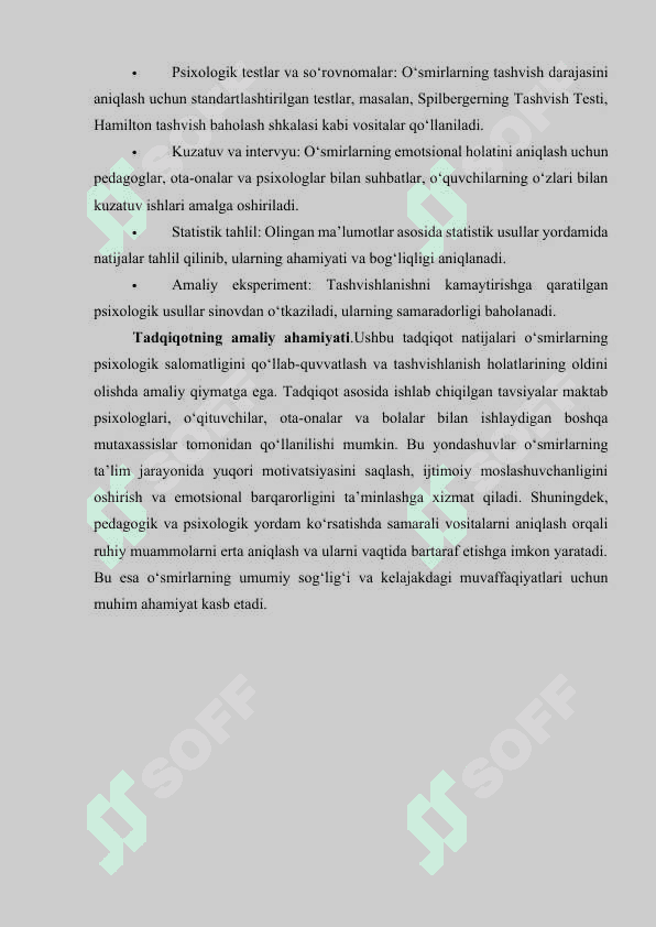 O'SMIRLARDA TASHVISHLANISH SABABLARINI TAHLIL QILISH 6