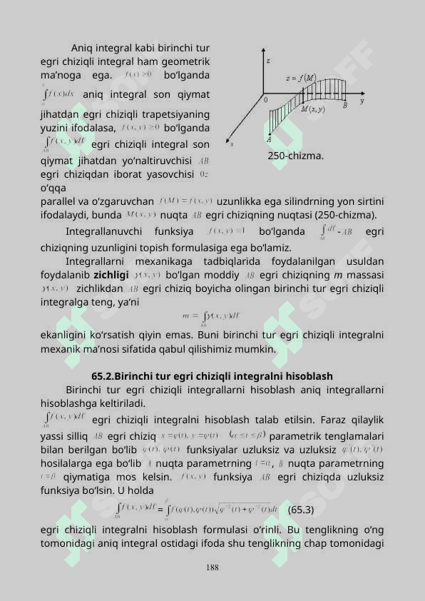 Egri chiziqli integrallar 3