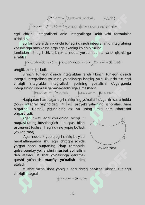 Egri chiziqli integrallar 8