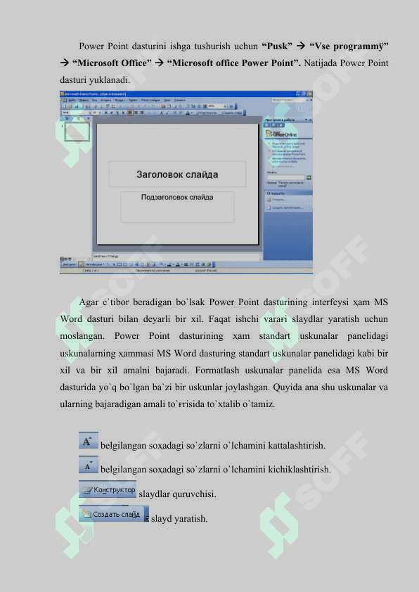 Taqdimot dasturlari PowerPoint va boshqa dasturlarda ishlash 4