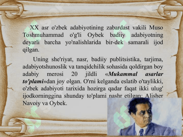 Oybek Hayoti va ijodi 2