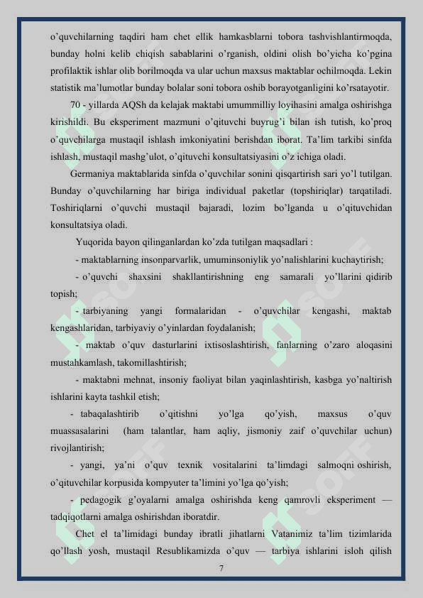 Rivojlangan xorijiy davlatlarda ta’lim-tarbiya va pedagogik fikr 7