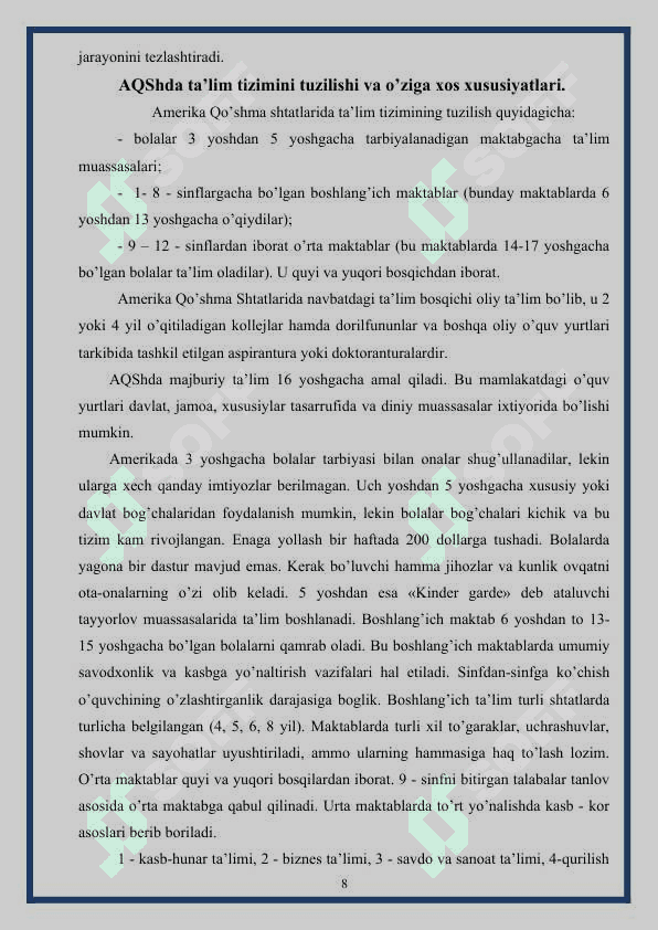 Rivojlangan xorijiy davlatlarda ta’lim-tarbiya va pedagogik fikr 8