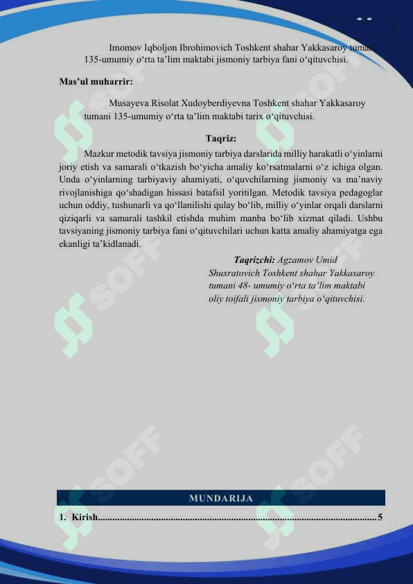 JISMONIY TARBIYA FANI DARSLARIDA MILLIY HARAKATLI O'YINLAR O'YNATISH METODIKASI 3