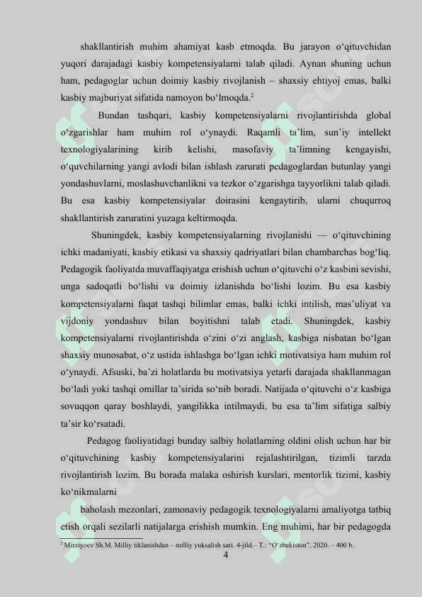 KASBIY KOMPETENSIYALARNI RIVOJLANTIRISH JARAYONIDA UCHRAYDIGAN TO‘SIQLAR, QIYINCHILIKLAR VA ULARNI BARTARAF ETISH YO‘LLARI 4