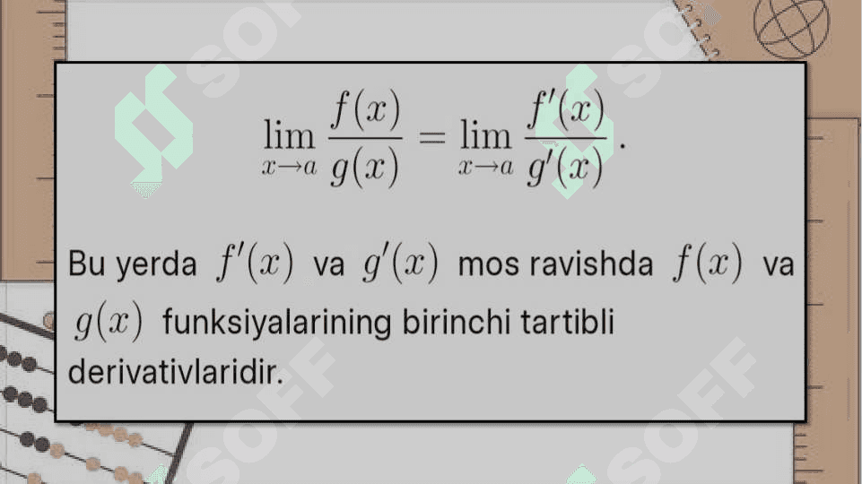 Lopital qoidalari 5