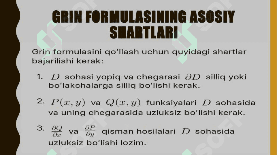 Grin formulasi va uning tadbiqlari 8