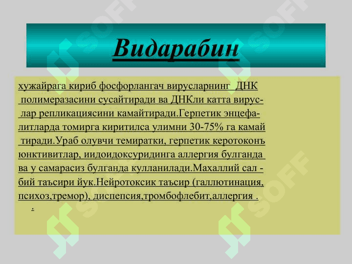 viruslarga qarshi vositalar pptx 8