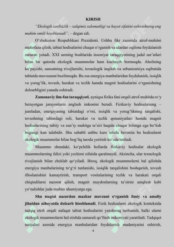 Energiya.Issiqlik va yorug'lik. Tovush harakat va tezlik. Magnit 4