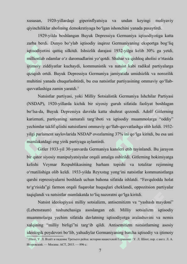 IKKINCHI JAHON URUSHI YILLARIDA GERMANIYA kurs ishi 7