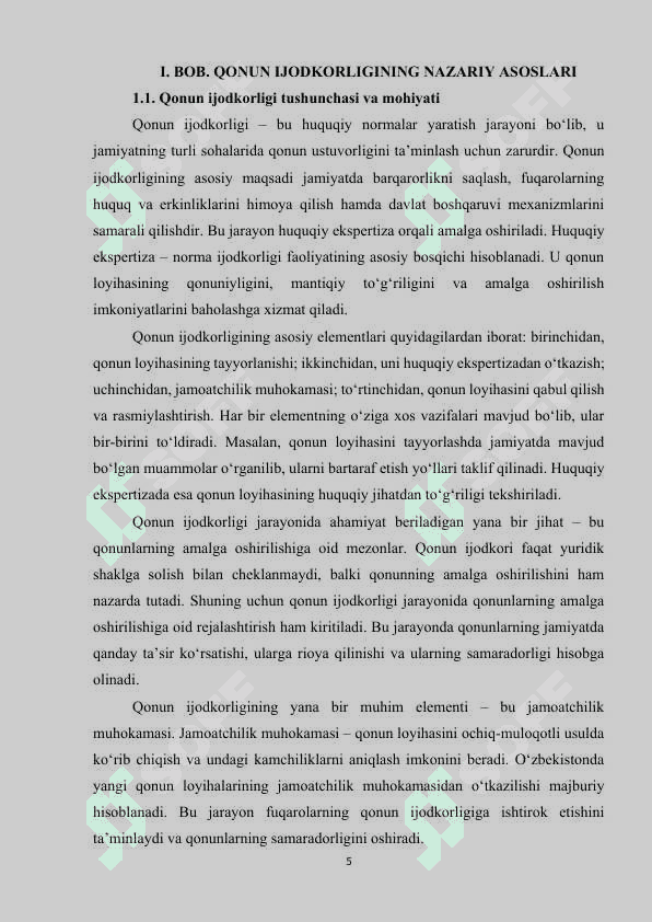 QONUN IJODKORLIGI VA UNING TAMOYILLARI 5
