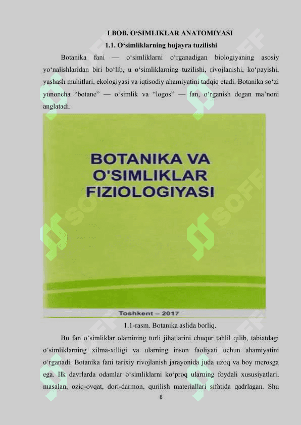 O‘simliklar anatomiyasi,fiziologiyasi 8