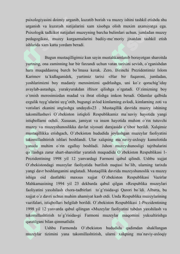 Muzeylarning asosiy ijtimoiy funksiyalari 5