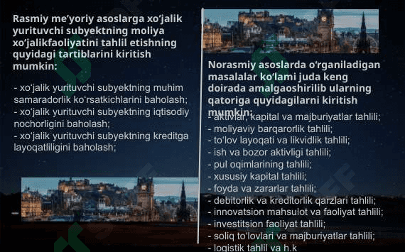 Moliyaviy tahlilni tashkil etish va axborot manbalari 4