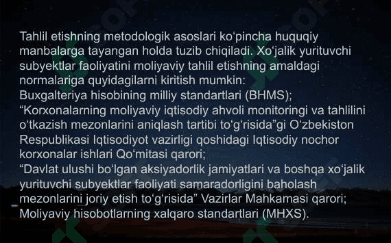 Moliyaviy tahlilni tashkil etish va axborot manbalari 6