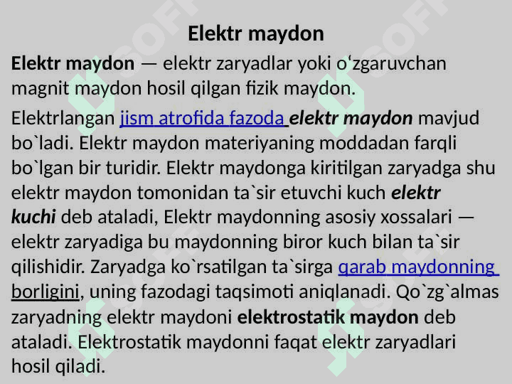 Elektr maydon 3