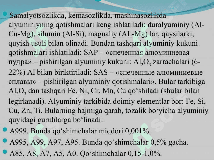 Rangli metallar va qotishmalar 5