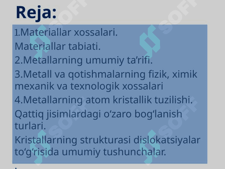 Materiallar xossalari 2