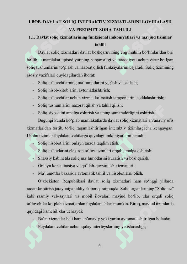 “Davlat soliq” sohasida davlat interaktiv xizmatlarini loyihalashtirish 4