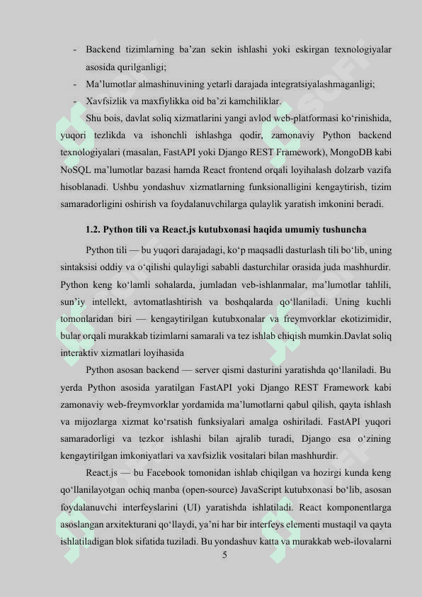 “Davlat soliq” sohasida davlat interaktiv xizmatlarini loyihalashtirish 5