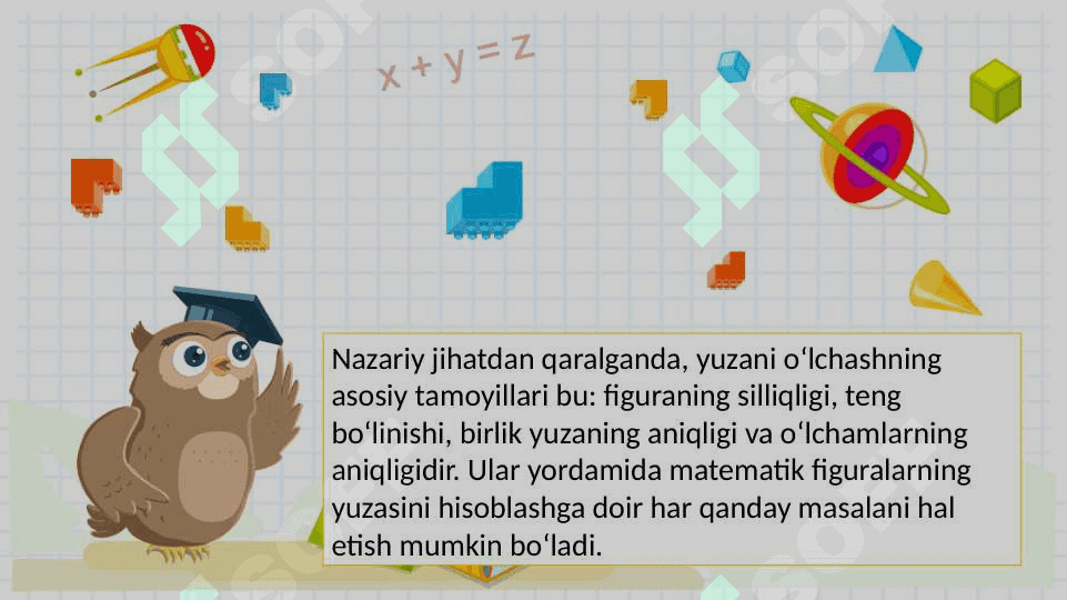 FIGURALAR YUZI. FIGURALAR YUZINI OʻLCHASH USULLARI 4