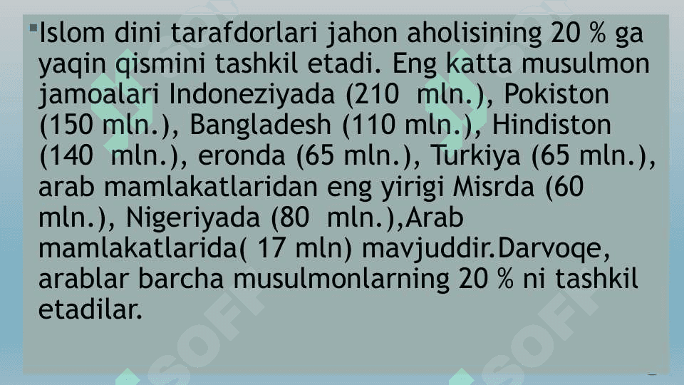Islom dinining vujudga kelishi. Islom dinining O‘rta Osiyog kirib kelishi. 4