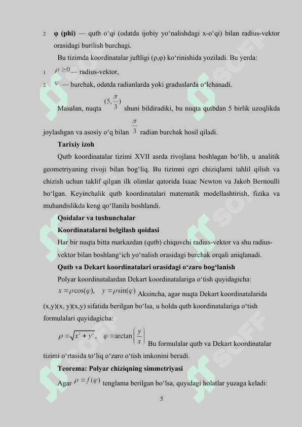 Qutb va polyara. Ikkinchi tartibli chiziqlar klassifikatsiyasi kurs ishi 5