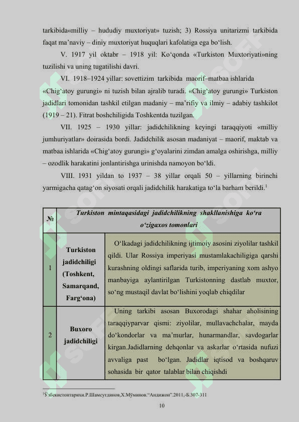 TURKISTON JADIDLARI VA ULARNING MA’RIFIY QARASHLARI  kurs ishi 8