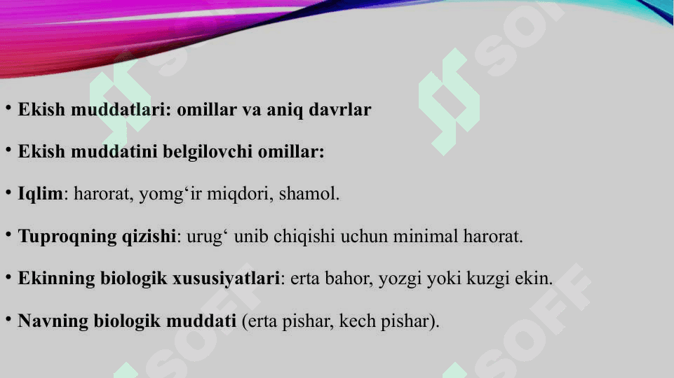 Organik sabzavot ekinlarini ekish muddatlari usullari va almashlab ekish 7