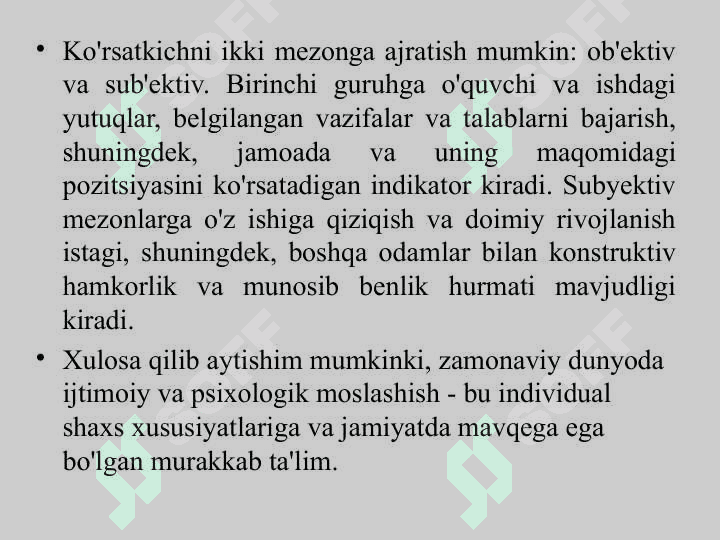 MUTAXASSISLIKKA KIRISH FANIDAN TAYYORLANGAN DASTURI 8