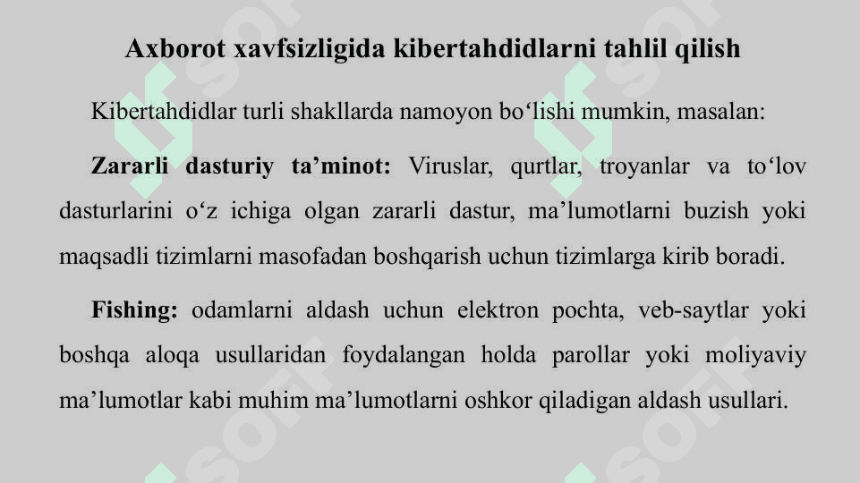 AXBOROT XAVFSIZLIGIGA TAHDIDLAR 4