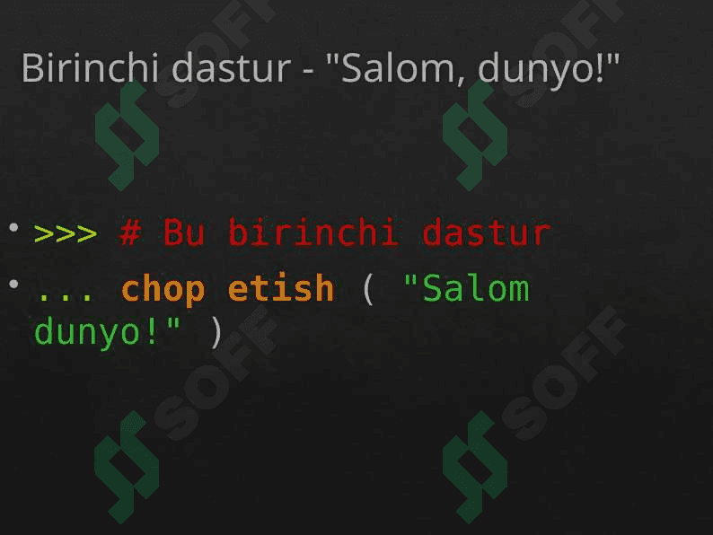 PYTHON DASTURLASH TILI 6