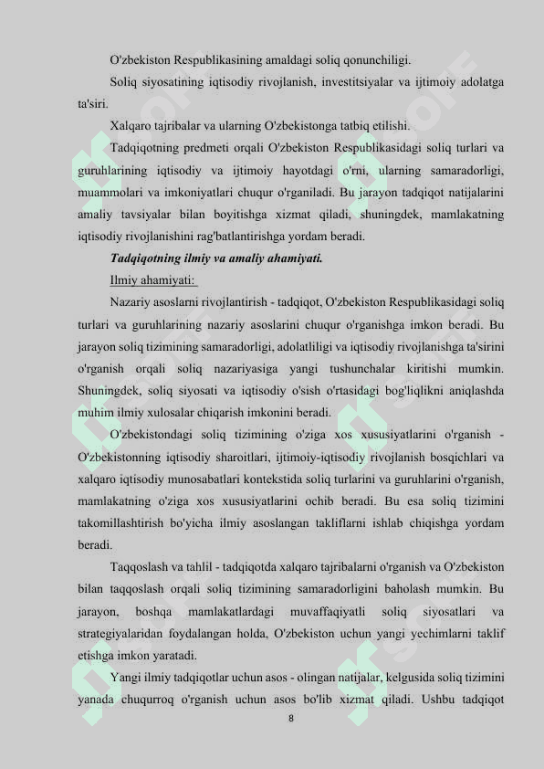 Soliq turlari va guruhlari 8