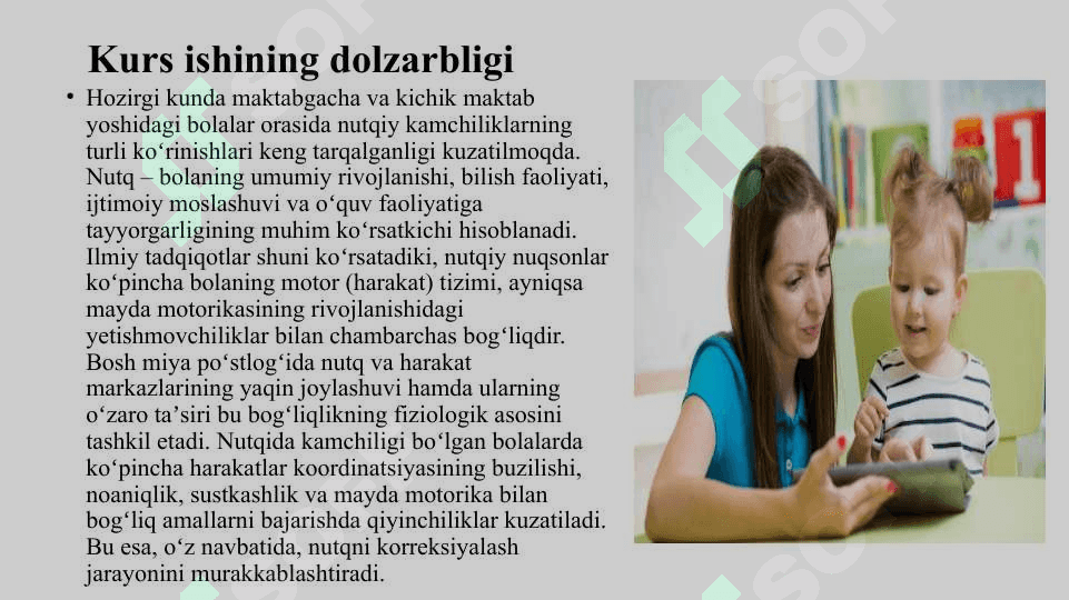 Nutqida kamchiligi boʻlgan bolalarning motorikasini rivojlantirish yoʻllari 4