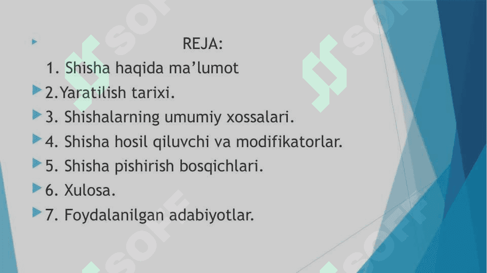 Shishasimon materiallar 2