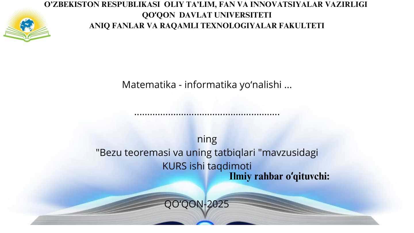 Kurs ishi slayd 1