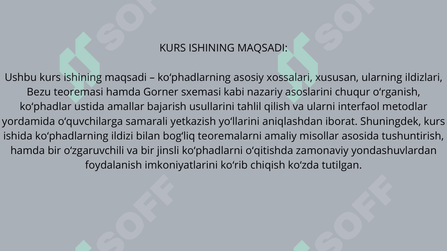 Kurs ishi slayd 6
