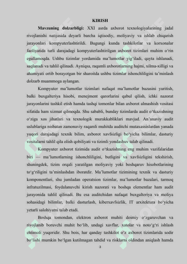 KOMPUTER MAʼLUMOTLAR TIZIMI MUHITIDA AUDIT OʻTKAZISH XUSUSIYATLARI 2