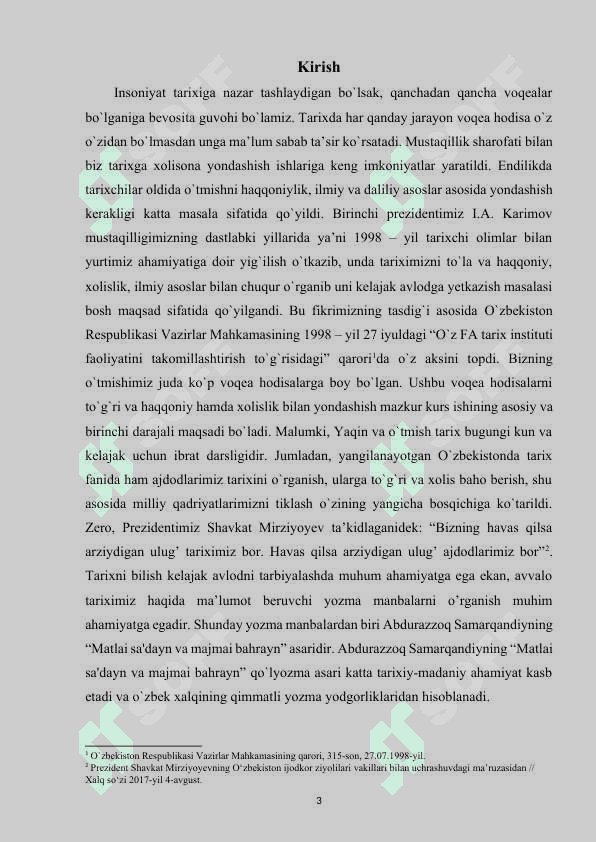 Abdurazzoq Samarqandiy “Matlai Sa’dayn Majmai Bahrayn” asari manba sifatida 3