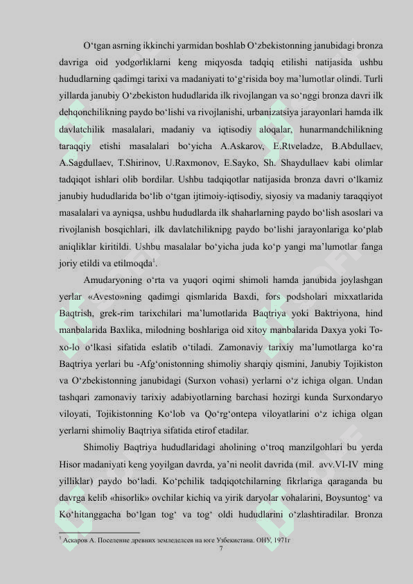 ILK DAVLATLAR DAVRIDAGI IQTISODIY VA IJTIMOIY TUZUM, AHOLISI VA XO‘JALIK HAYOTI. 6